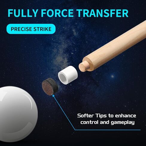 AKLOT Pool Cues, 5-Pack 58" Maple Pool Cue Stick, Pool Sticks for Adults - Perfect for Home Game Rooms, Bars & Billiard Halls, 18 19 20 21 oz Pool Cue in Kuwait