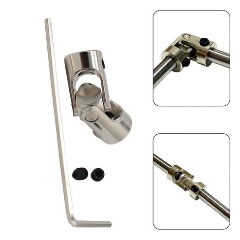 2 Set 5mm to 5mm Shaft Couplings Rotating Universal Joint Steering Shaft Steel Rust Proof Corrosion Proof Hardware Shaft Adjustable in Saudi Arabia