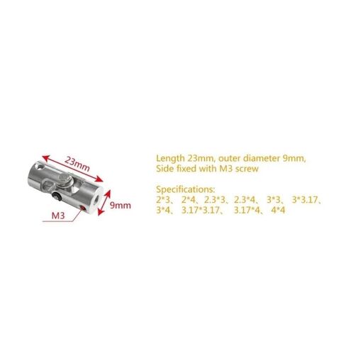 1pc Steel Cardan Joint 2mm 2.3mm 3mm 3.17mm 4mm Universal Coupling Car Ship Motor Connector Universal Joint Coupler Shaft Adjustable in Saudi Arabia