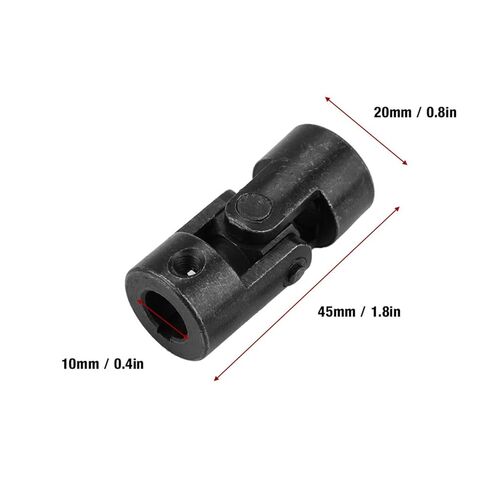 Universal Joint Coupling Heavy Duty Metal Shaft Connector with Keyway for DIY Steering Systems Model Cars Robots 10x20x45mm in Saudi Arabia