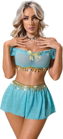 Fantasy Lingerie Set –Desert Enchantment Edition, Adjustable Top, Full Charm Wrap, Cosplay Outfit for Women in Kuwait
