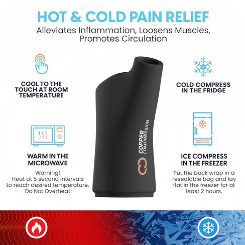 CopperFreeze™ Wrist Sleeve by Copper Compression. Hot & Cold Therapy Support for Pain, Swelling, and Injury Recovery. 360° Copper Infused Relief for Hands, Wrists, and Forearms in Kuwait