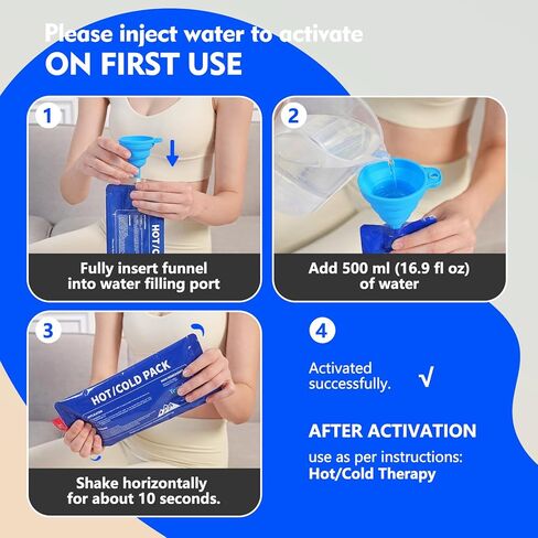 عبوات ثلج ساخنة وباردة قابلة لإعادة الاستخدام للإصابات، لفافات جل طويلة الأمد قابلة لإعادة الاستخدام لآلام الكتف والظهر والركبة وآلام العضلات وبعد الجراحة 3 قطع مع حزام 10.5 بوصة × 4.3 بوصة × 1.2 بوصة in Kuwait