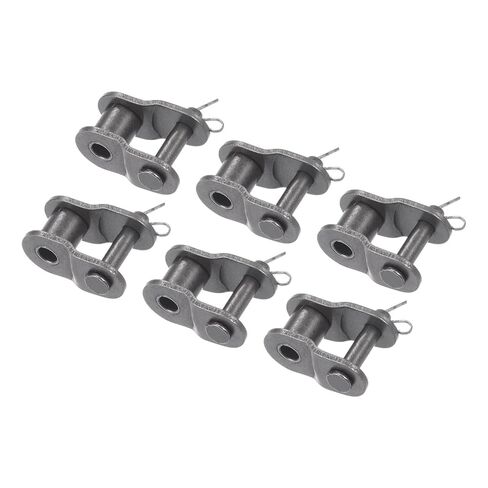 6pcs #25 Chain Offset Half Link Roller - [1/2 Inch Pitch] Carbon Steel Split Links for Machines Equipment 08A Chain Use | 3.96mm Pin in Kuwait