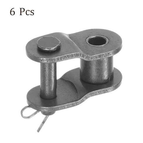 6pcs #25 Chain Offset Half Link Roller - [1/2 Inch Pitch] Carbon Steel Split Links for Machines Equipment 08A Chain Use | 3.96mm Pin in Kuwait
