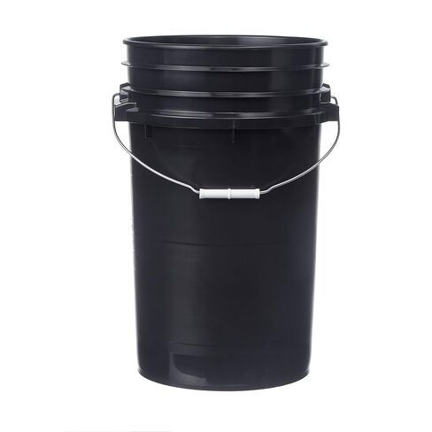 Hudson Exchange 7 Gallon (2 Pack) Large Bucket Pail Container with Gamma Seal Lid, Food Grade BPA Free HDPE, Black in Saudi Arabia