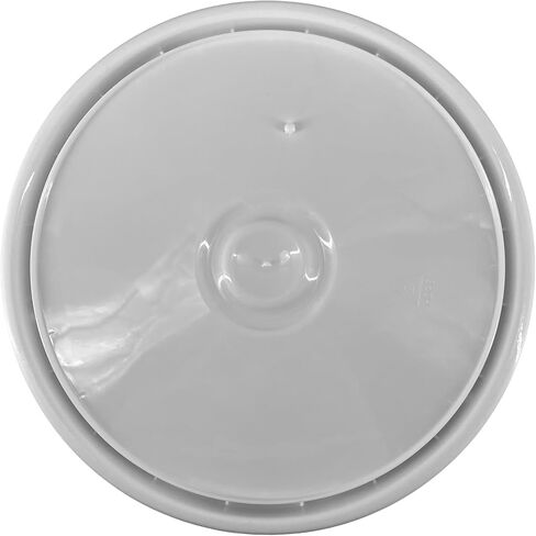 شركة Illing (الآن التعبئة والتغليف Illing) دلو فاخر سعة 1 جالون، HDPE، أبيض، 5 عبوات مع أغطية متطابقة، سطل لجميع الأغراض، بدون بلاستيك BPA، درجة الطعام، مقبض معدني مع قبضة بلاستيكية سميكة in Kuwait