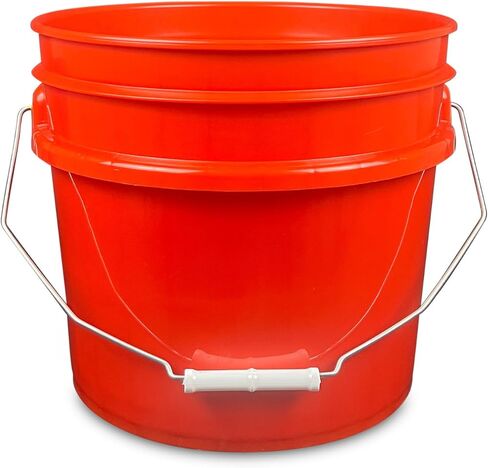 ePackageSupply 3.5 Gallon Plastic Bucket Only (Lid Not Included) I Heavy Duty I Food Storage, BPA-Free I 90 Mil All Purpose Pail I Made in The USA (Red, 3) in Saudi Arabia
