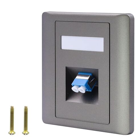Poyiccot LC Fiber Optic Wall Plate, Duplex LC Fiber Panel Mount Connector Single-Mode Modular Socket for Optic Network LAN Patch Panel and Wall Plate, 1pcs in Saudi Arabia