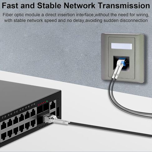 Poyiccot LC Fiber Optic Wall Plate, Duplex LC Fiber Panel Mount Connector Single-Mode Modular Socket for Optic Network LAN Patch Panel and Wall Plate, 1pcs in Saudi Arabia
