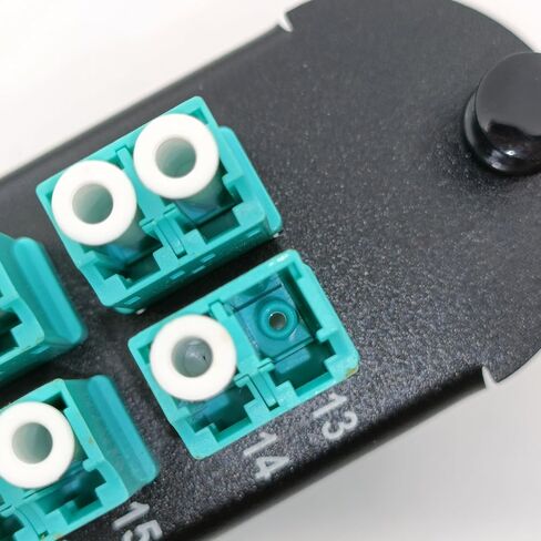 2Pcs Closet Connector Housing CCH Panels Fiber Optic Adapter Panel Buckhead Coupler with 24 Port LC Duplex MM Multi Mode OM3 OM4 Adapters 24F Aqua for Corning LIU CCH-01U CCH-CP24-KR in Kuwait