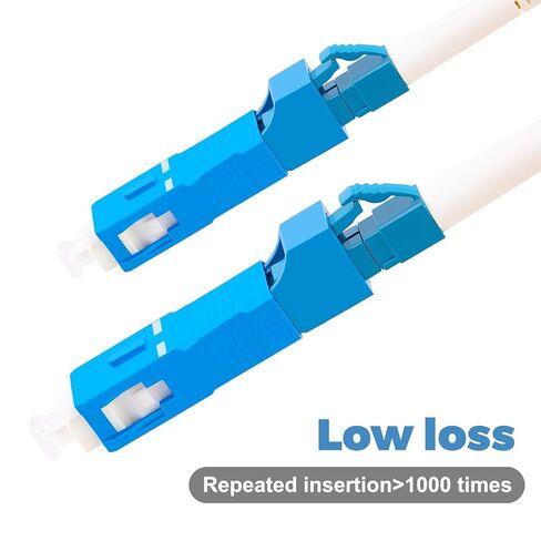 محول هجين من الألياف الضوئية مكون من قطعتين، وضع فردي 9/125 um LC أنثى إلى SC ذكر UPC من الألياف لمحددات الأخطاء البصرية وعدادات الطاقة والشبكة in Kuwait