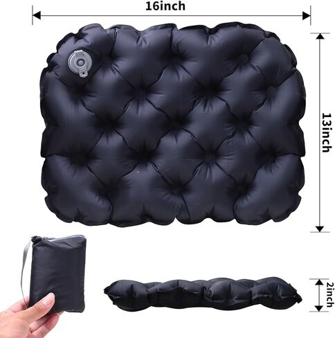 Inflatable Seat Cushion – Portable Lightweight Waterproof Travel & Stadium Seat Pad, Fast Inflate/Deflate Air Cushion for Camping, Hiking, Office, Tailbone Relief in Saudi Arabia