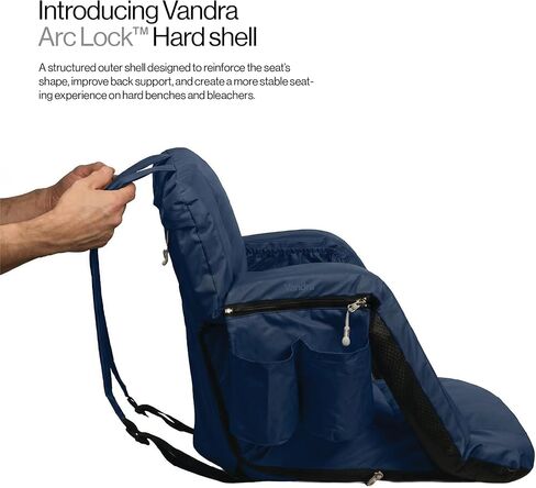 Vandra™ Arc - Scandinavian Stadium Seat with Back Support & BenchLock™ - Wide Padded Bleacher Chair with Cushion & Arc Recline™ Arm Rest for Bleachers in Saudi Arabia