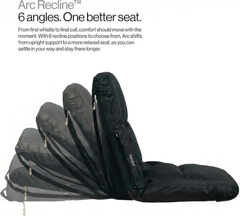 Vandra™ Arc - Scandinavian Stadium Seat with Back Support & BenchLock™ - Wide Padded Bleacher Chair with Cushion & Arc Recline™ Arm Rest for Bleachers in Saudi Arabia
