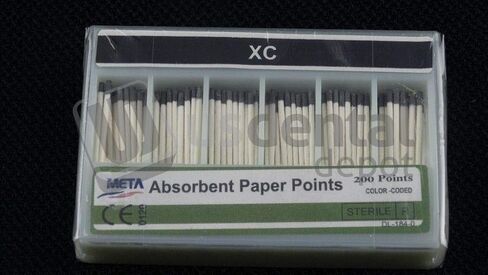 META - Absorbent Paper Points Color Coded Spill Proof #XC- 200pk 107648 Us Dental Depot in Kuwait