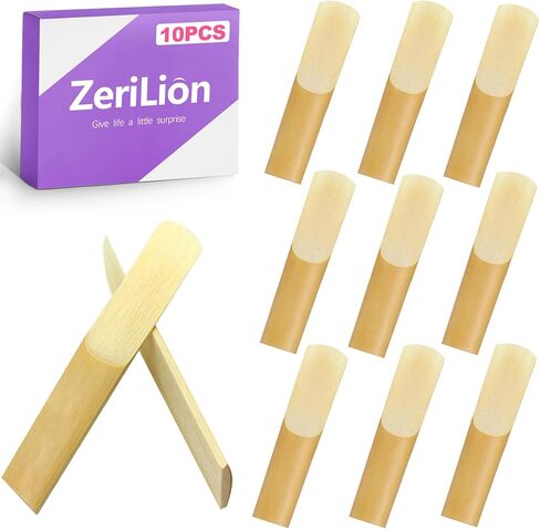 10 عبوات من قصب ألتو ساكسفون بقوة 2.5 حافظة فردية متضمنة قصبة كلاسيكية غير مصنفة لأداء ساكسفون للمبتدئين والطلاب المحترفين in Kuwait