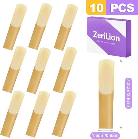 10 عبوات من قصب ألتو ساكسفون بقوة 2.5 حافظة فردية متضمنة قصبة كلاسيكية غير مصنفة لأداء ساكسفون للمبتدئين والطلاب المحترفين in Kuwait