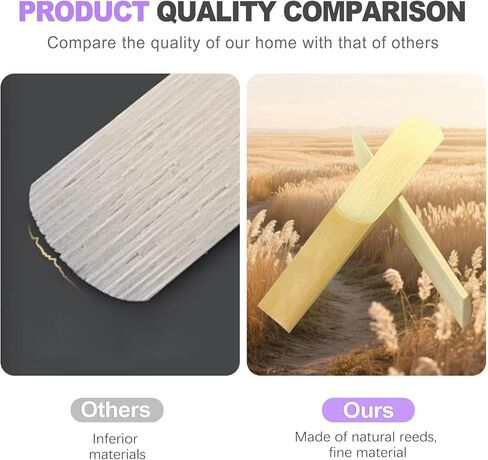 10 عبوات من قصب ألتو ساكسفون بقوة 2.5 حافظة فردية متضمنة قصبة كلاسيكية غير مصنفة لأداء ساكسفون للمبتدئين والطلاب المحترفين in Kuwait