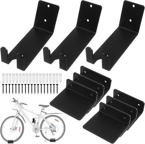 3 Pack Bike Pedal Hanger Wall Mount, Bike Display Stand for Wall, Horizontal Bikes Hanger Holds 70 Lbs, Suitable as Bicycle Rack Garage Bikes Storage Shed and Bicycle Storage Indoor in Saudi Arabia