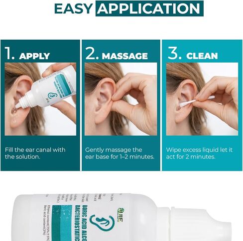 BUIE Ear Hygiene Solution – Rapid-Dry Ear Care Drops – Daily Cleaning Solution to Help Remove Excess Moisture – Easy Application – 20 mL in Kuwait