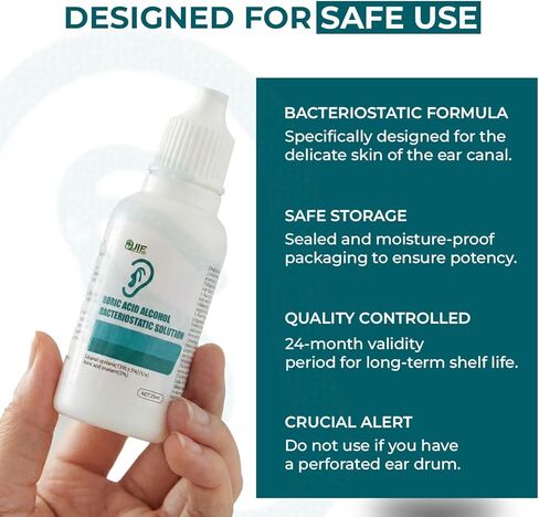 BUIE Ear Hygiene Solution – Rapid-Dry Ear Care Drops – Daily Cleaning Solution to Help Remove Excess Moisture – Easy Application – 20 mL in Kuwait