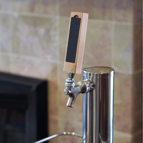 Beer Tap Handle with Removable Chalkboard - Mini 5.5 Inch Beech Wooden Tap Handle with a Convenient Removable Magnetic Chalkboard for Kegerators, Bar Taps, Homebrewers, and Draft Beer, by Gonbae in Saudi Arabia