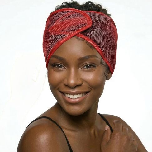 Donna Argan Mesh Hair Wrap for Women - Black 1PC Wrap Cool Mesh Wrap (Black) in Kuwait