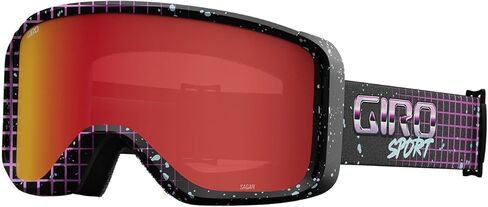 Giro Sagen Ski Goggles - Snowboard Goggles for Men, Women and Youth - Purple Syndrome Strap with Amber Scarlet/Yellow Lenses in Saudi Arabia