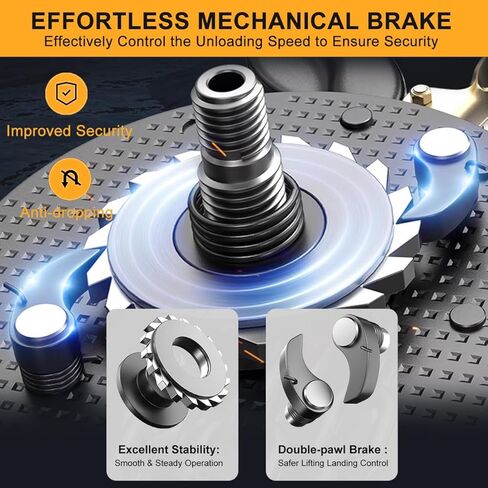 رافعة سلسلة يدوية سعة 2 طن 4400 رطل سعة 10 أقدام مع خطافين للخدمة الشاقة، سقوط سلسلة يدوية لبناء المستودعات وآلات السيارات باللون الأسود (أسود، 2T) in Kuwait