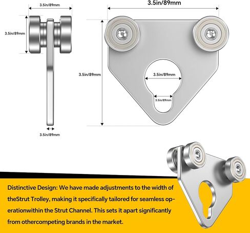 عربة تجميع عربة SKTREX ذات 4 عجلات - تستخدم مع قناة بعرض 1-5/8 بوصة وجميع القنوات بطول 1-5/8 بوصة أو قناة أطول (عبوة من قطعتين) in Kuwait