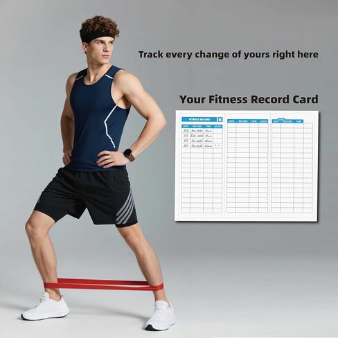 6-Levels Resistance Exercise Loop Bands Set – Elastic Workout Bands for Yoga, Strength Training, Physical Therapy – Guide, Fitness Card & Carry Bag in Saudi Arabia