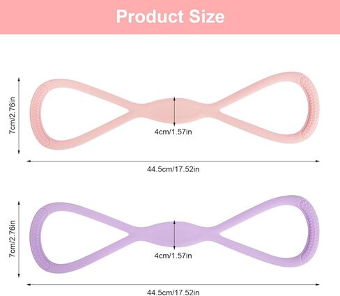 8 Resistance Band for Women, 2 Pcs Exercise Bands Resistance Bands with Handles, Portable 8 Shaped Exercise Band Stretch Bands for Strength Training Yoga Pilates in Kuwait