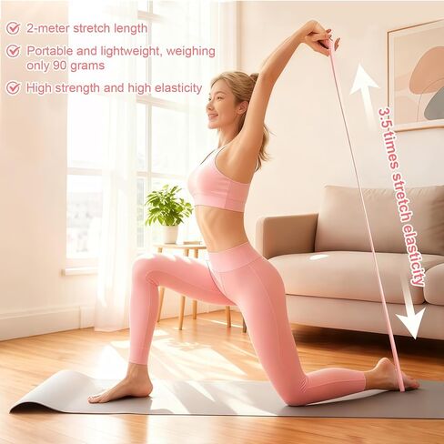 8 Resistance Band for Women, 2 Pcs Exercise Bands Resistance Bands with Handles, Portable 8 Shaped Exercise Band Stretch Bands for Strength Training Yoga Pilates in Kuwait