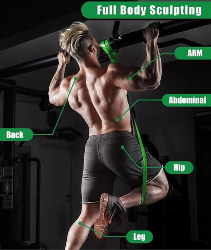 Resistance Bands for Working Out, 5-Levels Exercise Band Set, Pull Up Assistance Bands-Strength Training Physical Therapy Stretching Women Men Home Gym in Kuwait