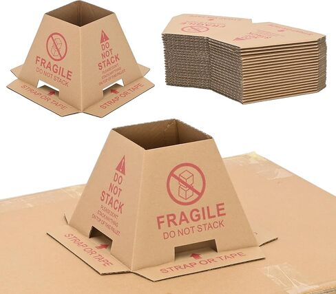 Do Not Stack Cones, 60 pcs No Stacking Pallet, Corrugated Cardboard Construction, Prevents Double Stacking Ships Flat 7.36"×7.36"×6.1" in Kuwait