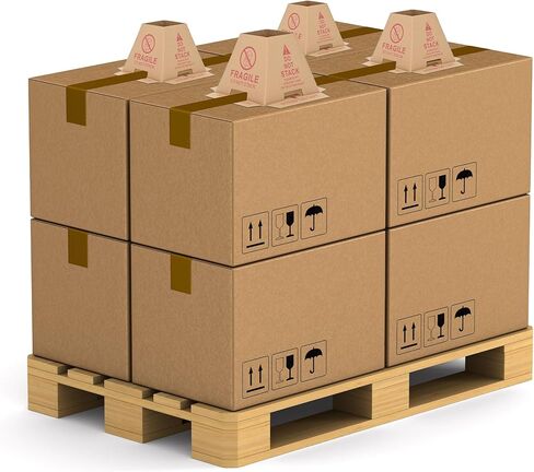 Do Not Stack Cones, 60 pcs No Stacking Pallet, Corrugated Cardboard Construction, Prevents Double Stacking Ships Flat 7.36"×7.36"×6.1" in Kuwait