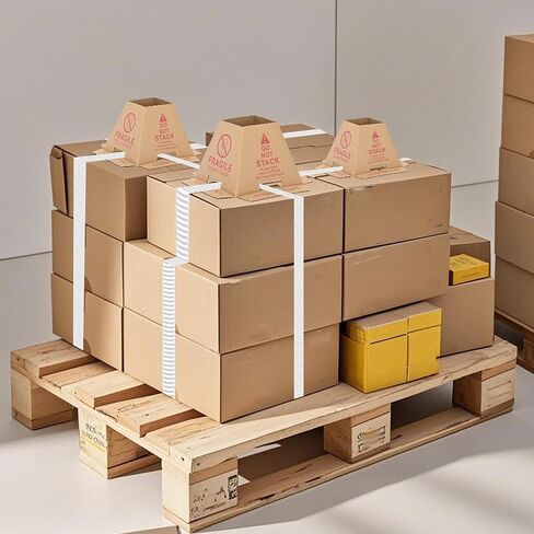 Do Not Stack Cones, 60 pcs No Stacking Pallet, Corrugated Cardboard Construction, Prevents Double Stacking Ships Flat 7.36"×7.36"×6.1" in Kuwait