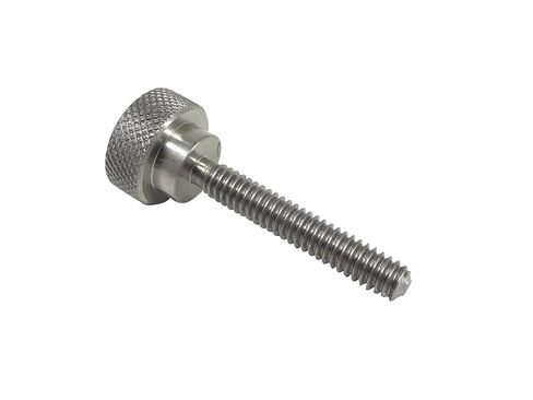 10 Pack 1/4-20 x 1-1/2 Inch Threads 303 Stainless Steel Diamond Knurled Thumb Screws Knobs with Straight Shoulders Right-Hand Threads SAE Flat Tip Uncoated in Saudi Arabia