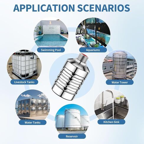 2Pcs Water Float Valve, 1/2" to 3/4" Aquapulse Automatic Water System 304 Stainless Steel, Auto Shut off Water Tank Float Valve for Water Tower, Livestock Troughs, Pool in Kuwait