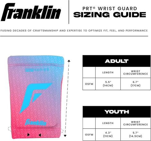 Franklin Sports Baseball Softball Protective Wrist Guard - Adult PRT Series Wrist Shield for Fielding - Protective Gear Equipment - Right Left Arm in Saudi Arabia