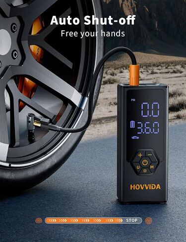 Tire Inflator Portable Air Compressor, Air Pump for Car Tires, 7800 mAh Battery, 12V DC, 150 PSI, 40L/min Air Flow, Fast Inflation, Portable air pump for MPV, SUV, Car, Motorcycle, Bike, Ball in Saudi Arabia