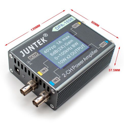 High Power Dual Channel DDS Signal Source Function Signal Generator Power Amplifier 0-100KHZ 0-40V DPA1698 in Saudi Arabia