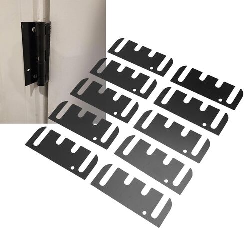 AUNMAS 10 Piece Door Hinge Spacer, Hardware Door Hinge Shims for Repair Kit, Stainless Steel Coated Finish in Saudi Arabia