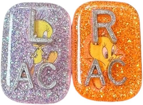 Yellow Bird X-ray Markers, 2 or 3 Initials,Cute, Small Rectangle, Glitter in Kuwait