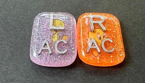 Yellow Bird X-ray Markers, 2 or 3 Initials,Cute, Small Rectangle, Glitter in Kuwait
