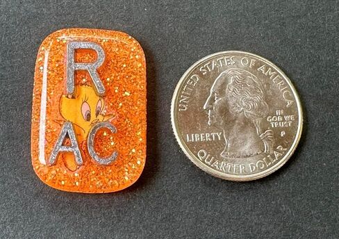 Yellow Bird X-ray Markers, 2 or 3 Initials,Cute, Small Rectangle, Glitter in Kuwait