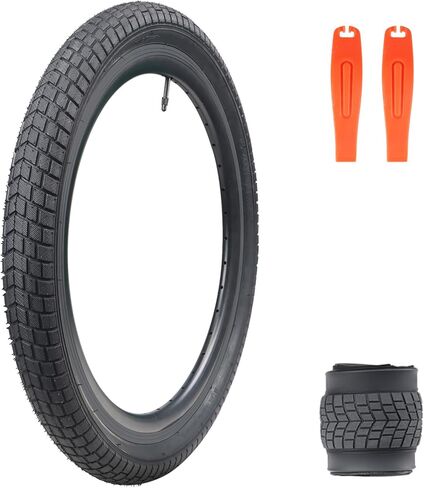 WEEROCK 20 Inch Kid Bike Tire Girls Boys Bicycle Tires 2 Pack Colorful Tires with Inner Tubes Foldable Replacement Tyres for 20" Kid Child Bike BMX MTB, Multi-Colour in Kuwait