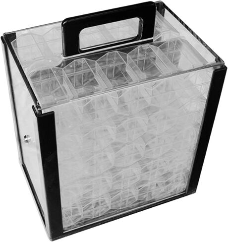 Acrylic Chip Case Storage Box Games Accessories Portable Carrying Case Chip Carrier for Family Gatherings Casual Game Night, with 40mm Cases in Kuwait