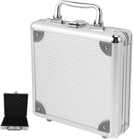 حافظة رقاقة البوكر من سبيكة BESPORTBLE، حافظة يد ذات سعة كبيرة مع مقصورات لتخزين بطاقات البوكر، صندوق ألومنيوم محمول in Kuwait